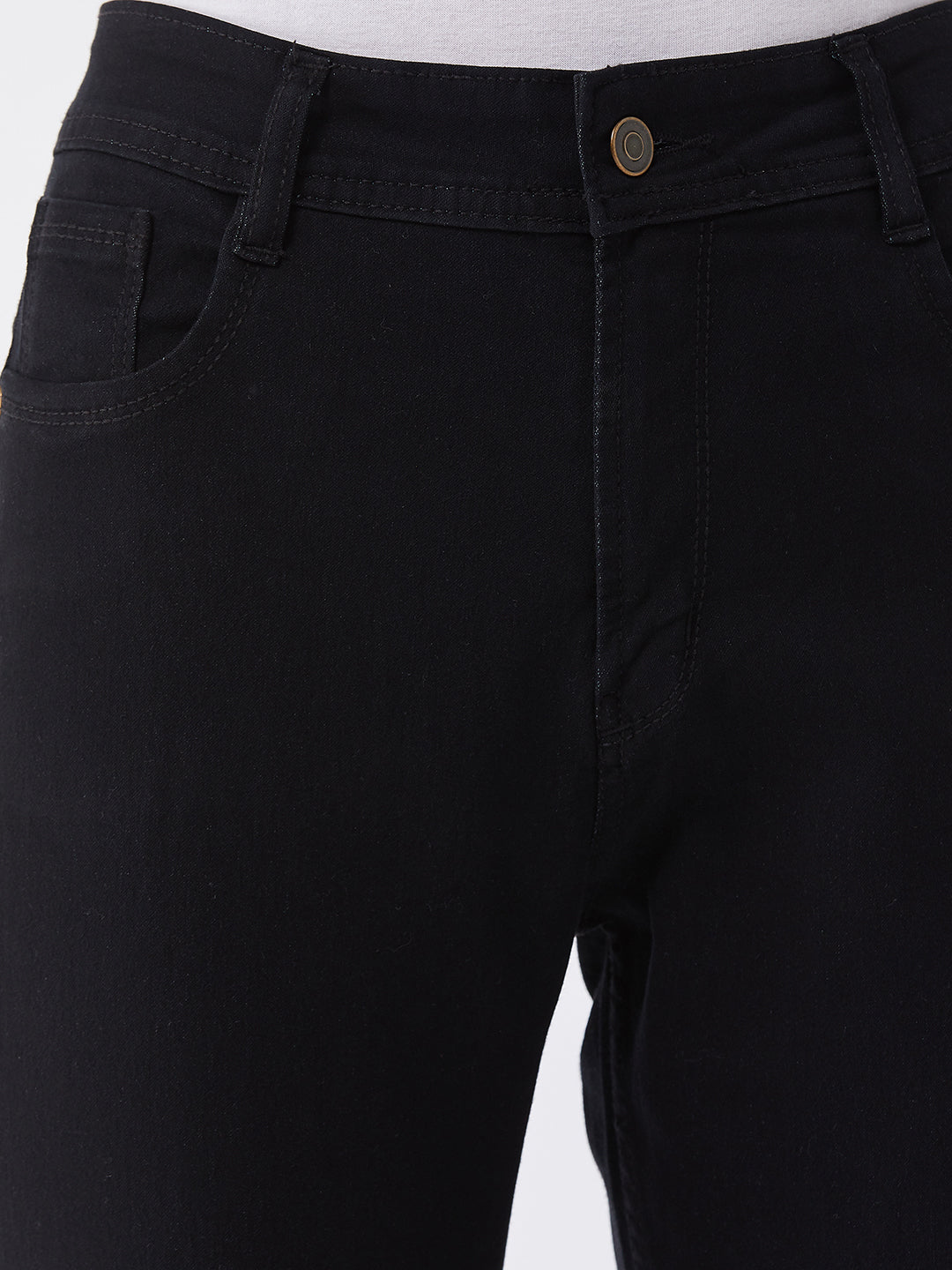 24/7 Comfort Black Slim-Fit High-Rise Stretchable Denim Jeans