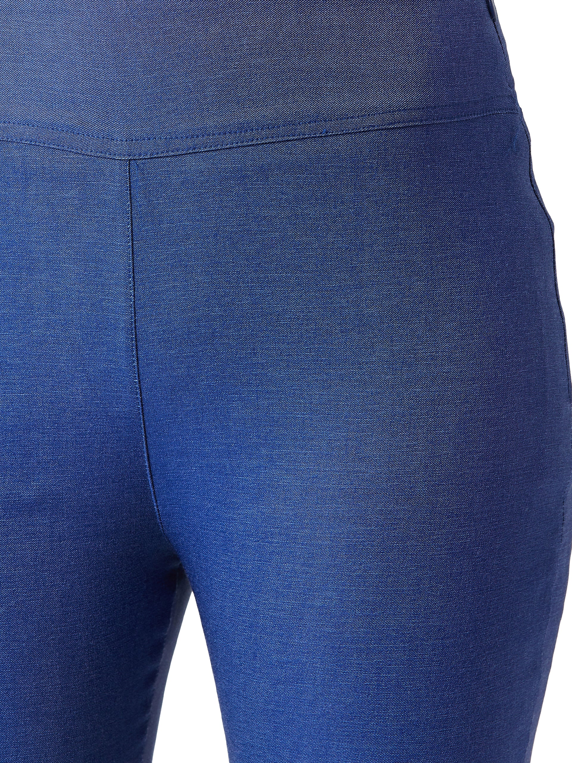 Women's Blue Slim Fit solid Regular length Cotton Jeggings
