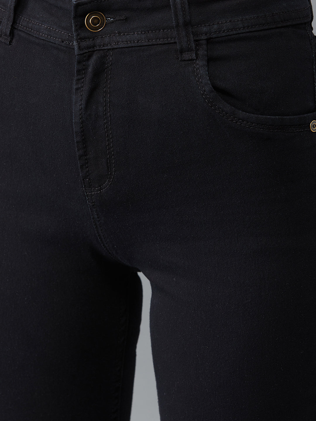 24/7 Comfort Black Slim-Fit High-Rise Stretchable Denim Jeans