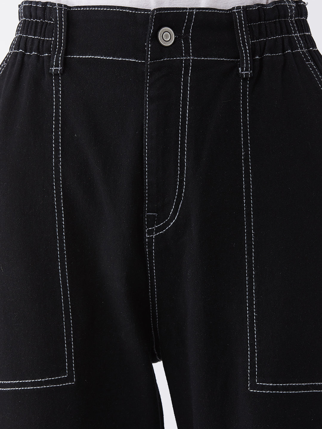 Women's Black Mom's Jean High-Rise Stretchable Denim Jeans
