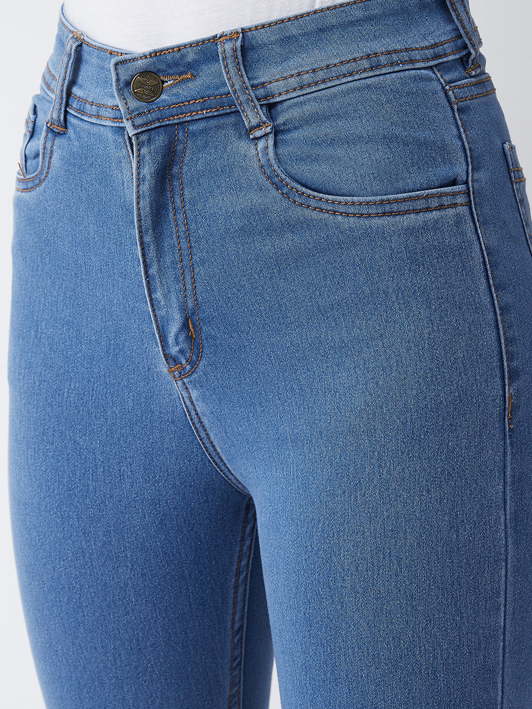 24/7 Comfort Blue Skinny High-Rise Cropped Denim Jeans