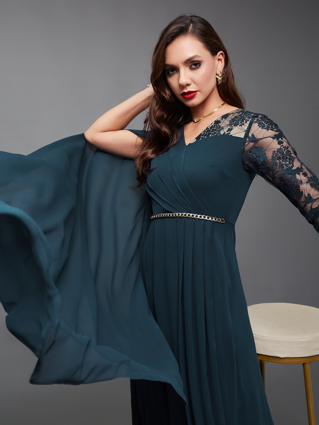 Teal Relaxed Fit dress — Miss Chase