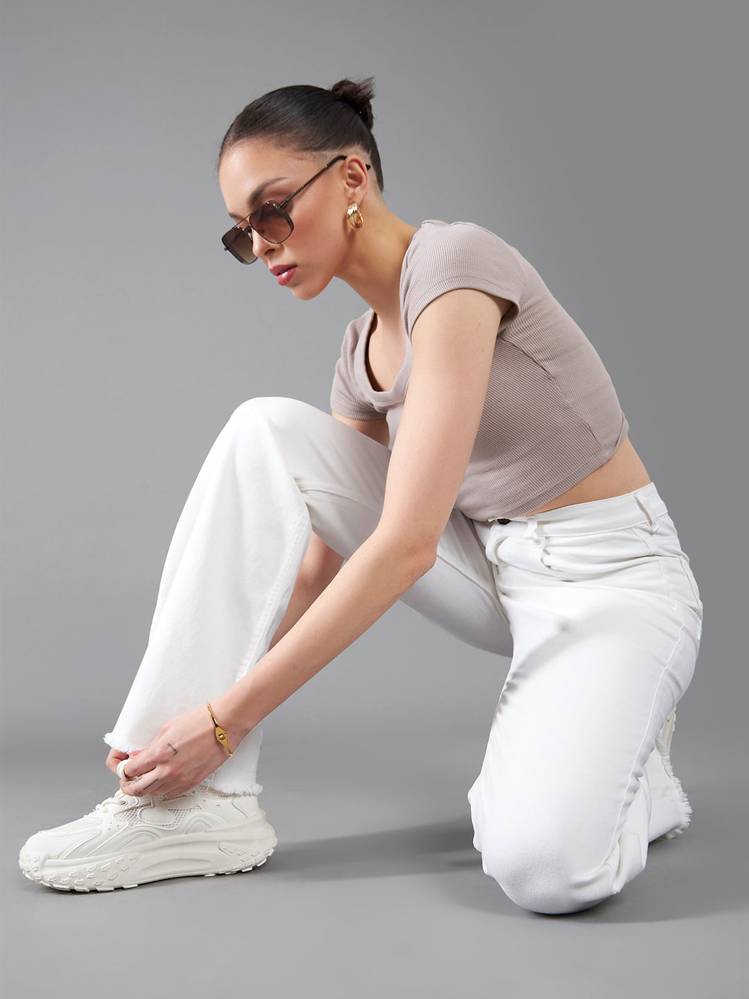 CHASEstretch™ White Bootcut High-Rise Denim Jeans