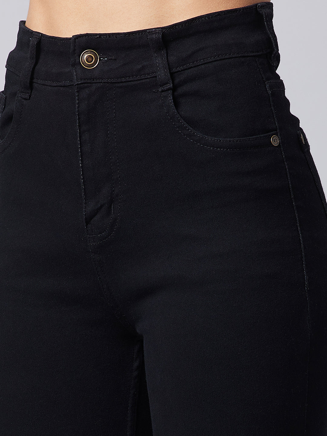 Women's Black Skinny High-Rise Stretchable Denim Jeans