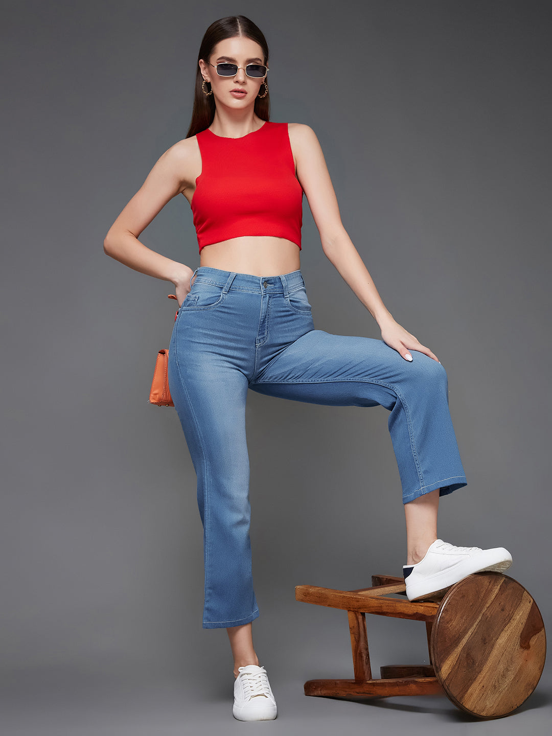 24/7 Comfort Light Blue Relaxed Mid-Rise Stretchable Denim Jeans