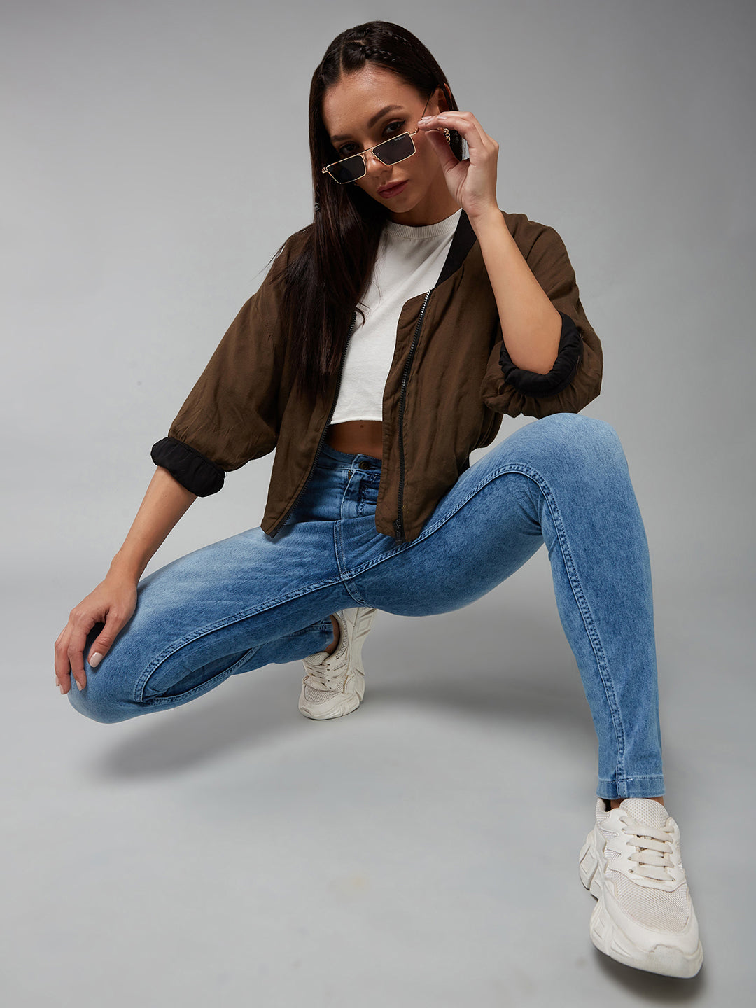 24/7 Comfort Light Blue Slim-Fit High-Rise Stretchable Denim Jeans