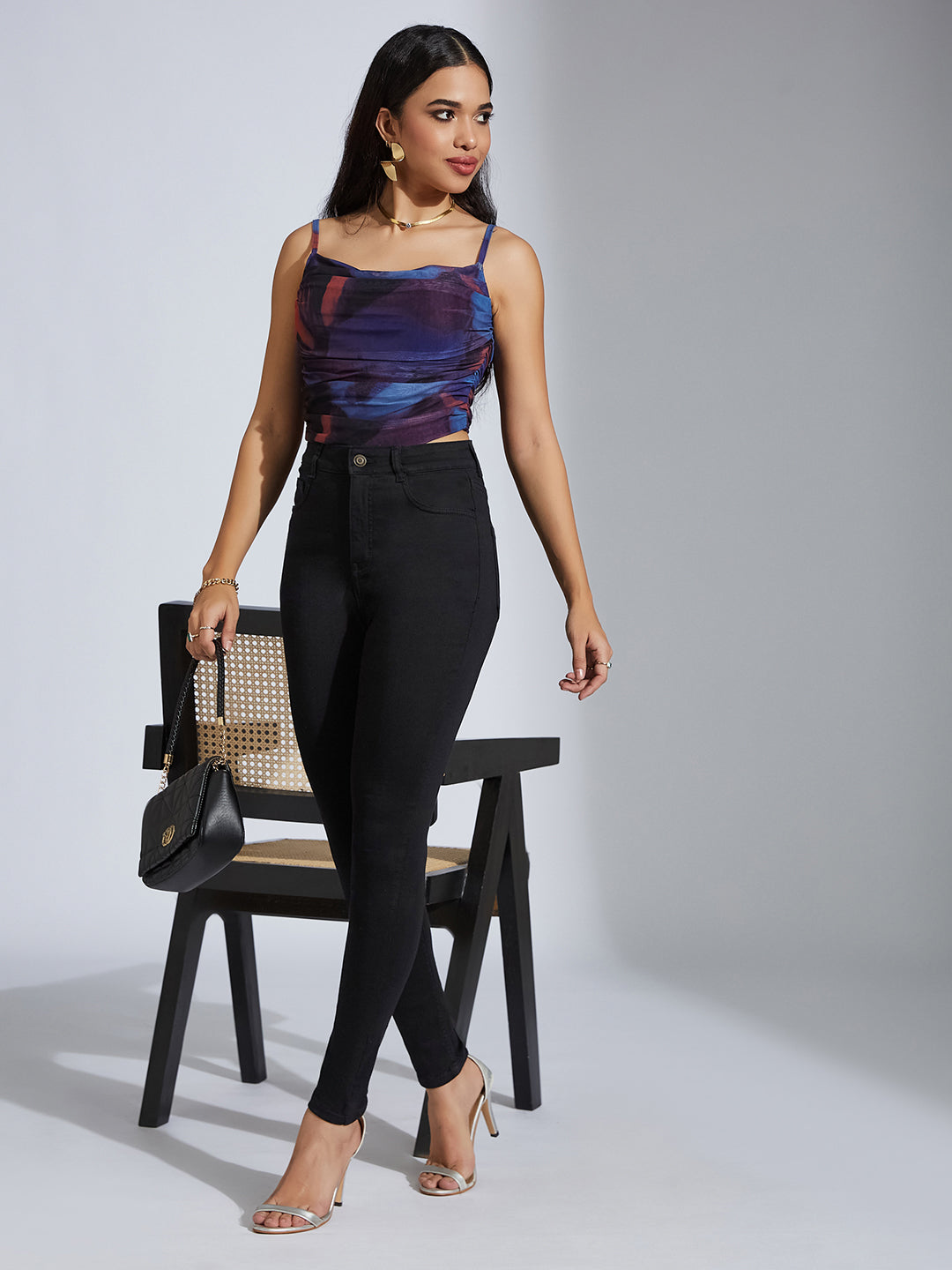 Women's Black Super Skinny High-Rise Stretchable Denim Jeans