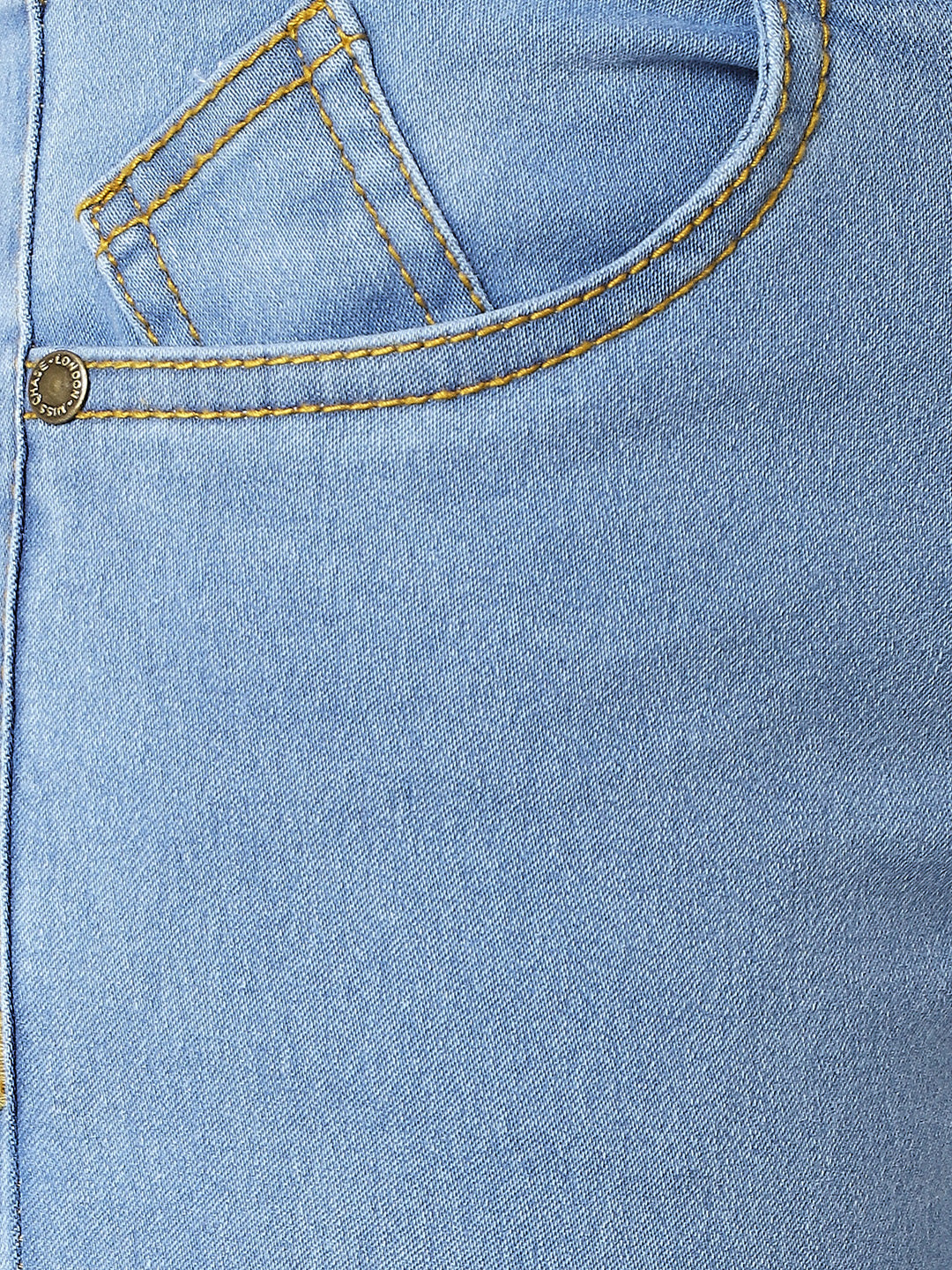 Women's Blue Skinny High-Rise Broad Waist Band Denim Jeans
