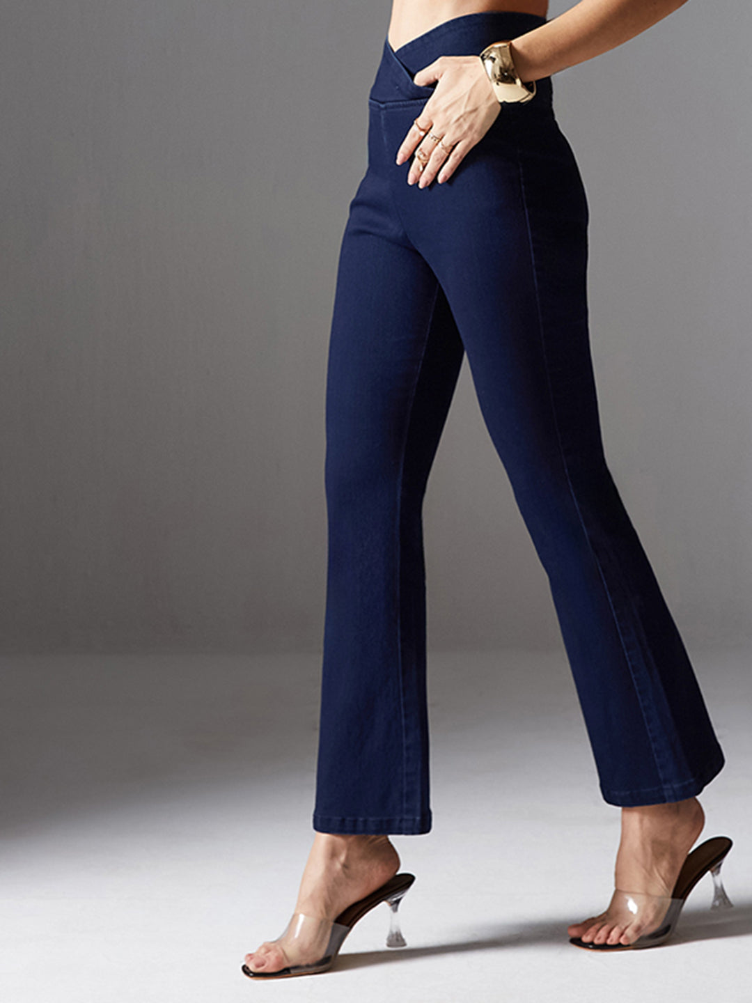 CHASEshape™ Light-Shaping Bootcut High-Rise Navy Blue Denim Jeans