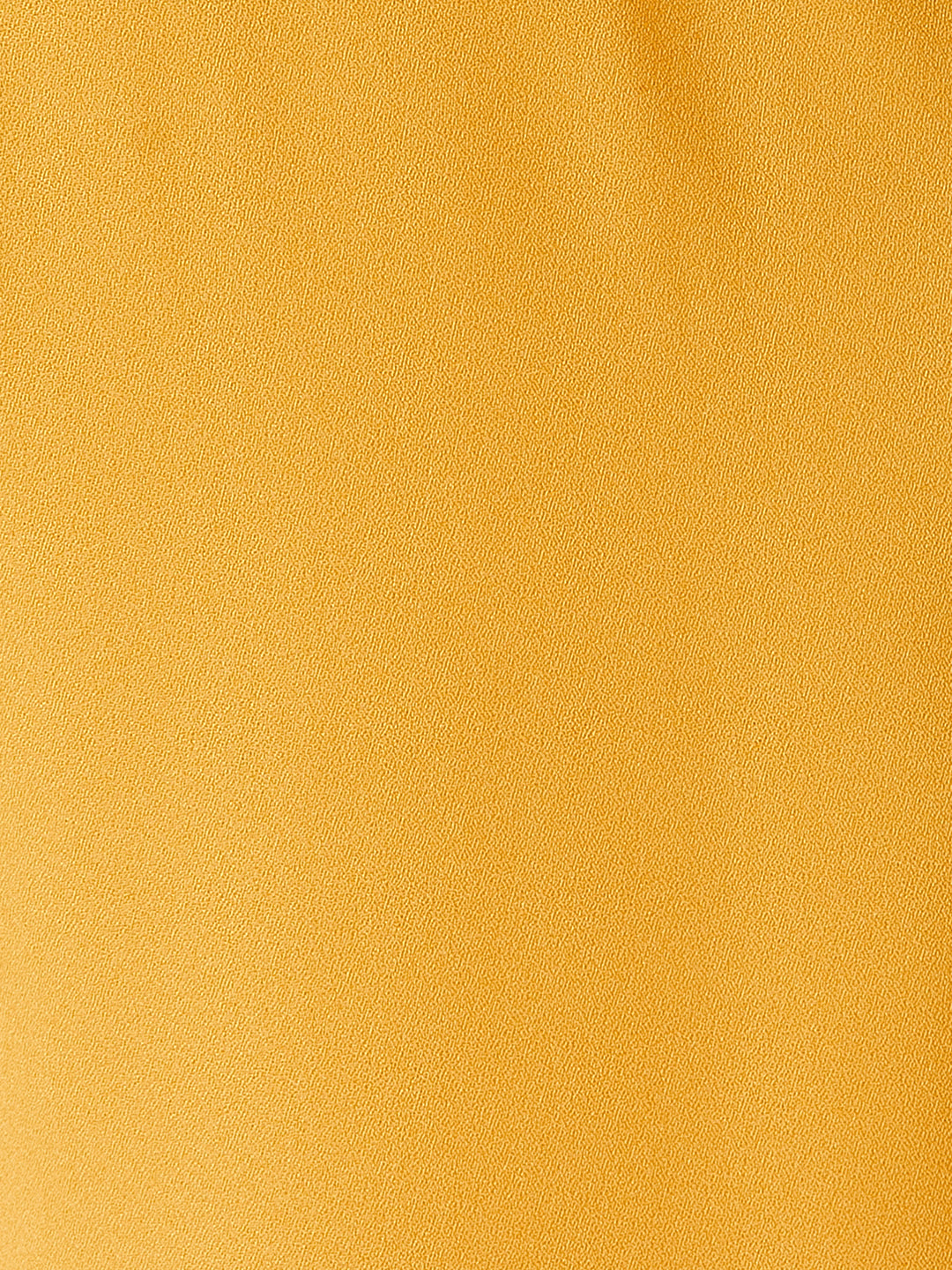 Women's Yellow Solid Regular Length Pleated Wide Leg Paper bag Flare Trouser