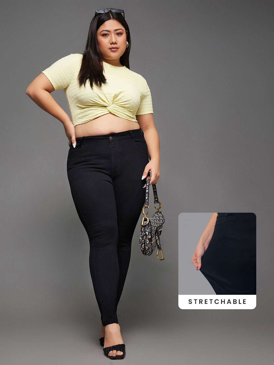 CHASEstretch™ Black Skinny-Fit High-Rise Stretchable Denim Jeans