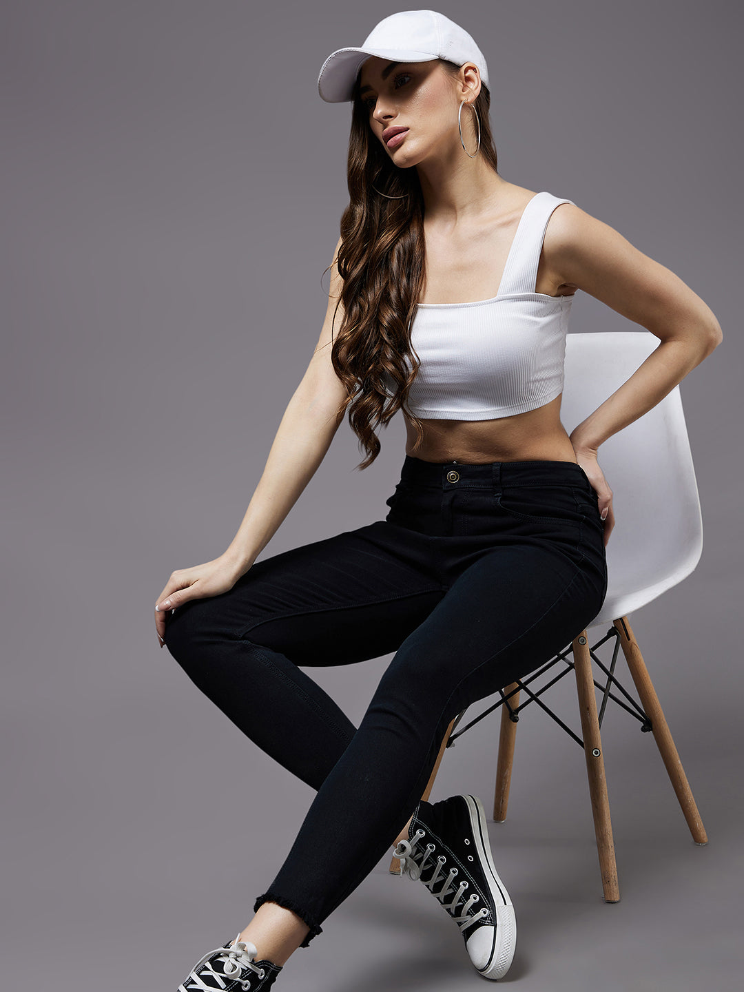 24/7 Women's Black OD Skinny High Rise Stretchable Denim Jeans