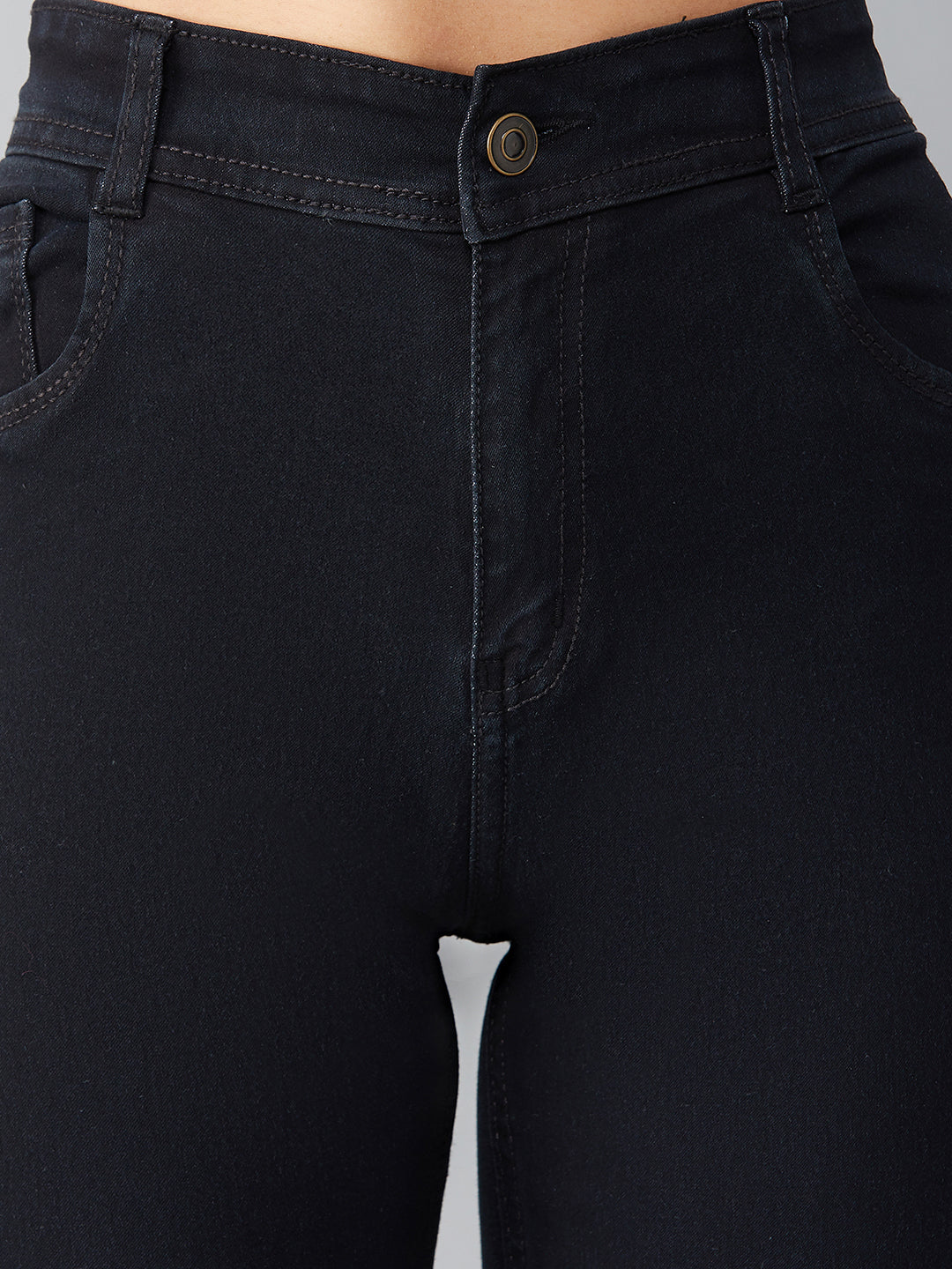 24/7 Comfort Black Slim-Fit High-Rise Denim Jeans