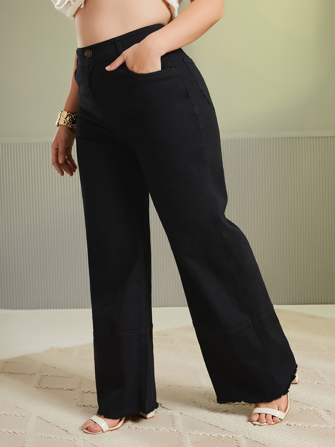 CHASEshape™ Navy Blue Bootcut High Rise Stretchable Denim Jeans for Women