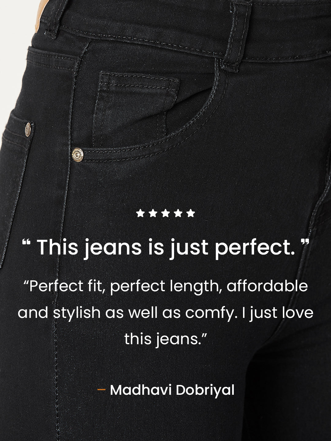 24/7 Comfort Black Skinny-Fit High-Rise Stretchable Denim Jeans