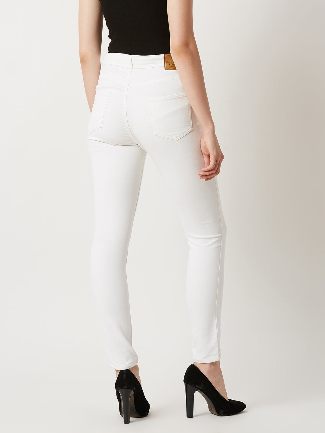 24/7 Comfort White Skinny High-Rise Stretchable Denim Jeans