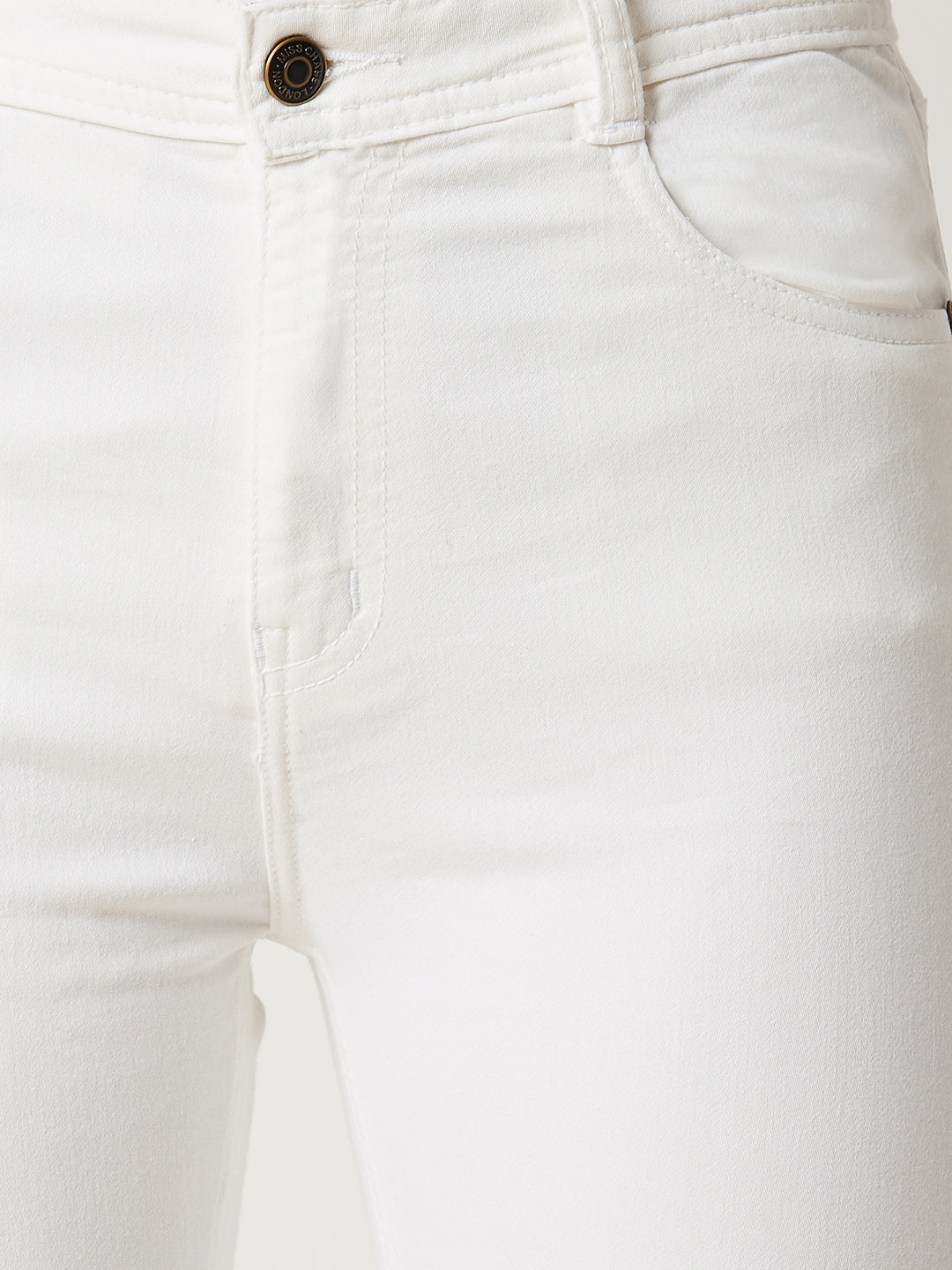 24/7 Comfort White Skinny High-Rise Stretchable Denim Jeans