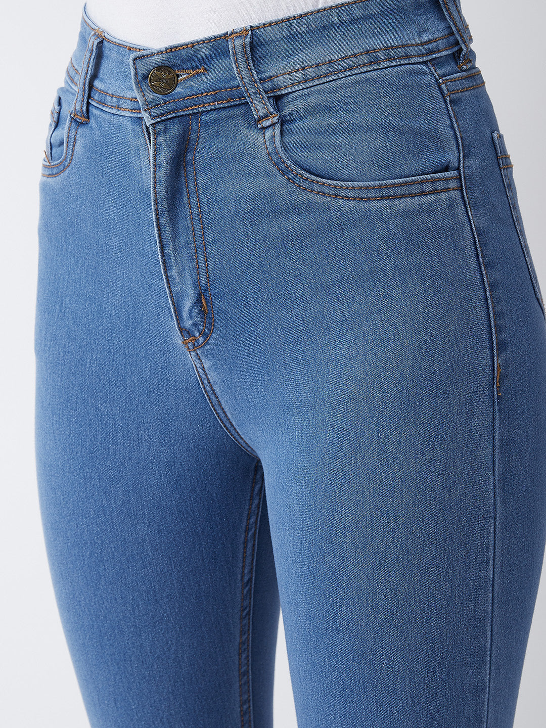 24/7 Comfort Blue Skinny High-Rise Cropped Denim Jeans