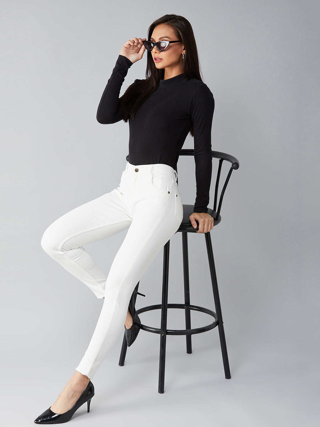 CHASEstretch™ Women's White Skinny High Rise Denim Jeans