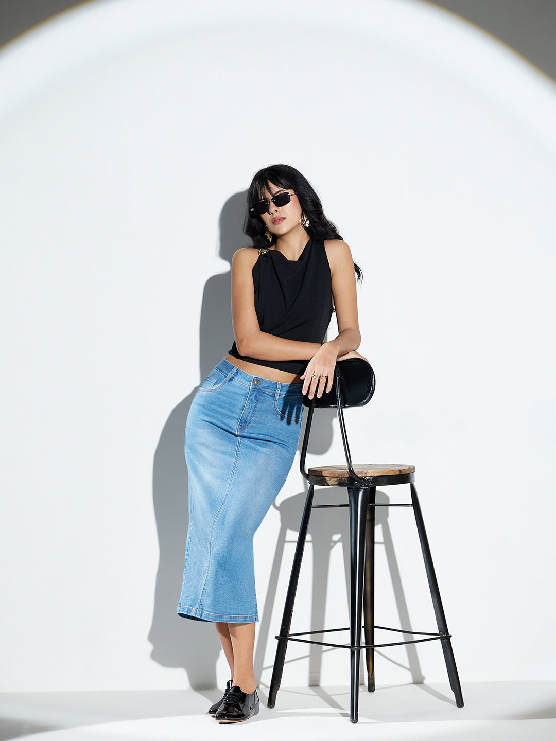 CHASEshape™ Mild Compression Bodycon High-Rise Mid-Blue Denim Jeans