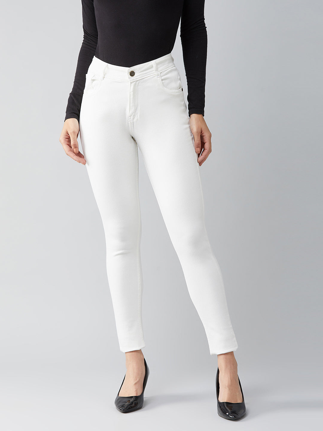 CHASEstretch™ Women's White Skinny High Rise Denim Jeans