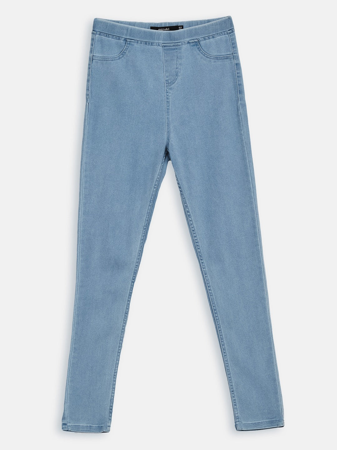 Ice Blue Skinny-Fit Stretchable Denim Jeggings for Girls/Teenagers