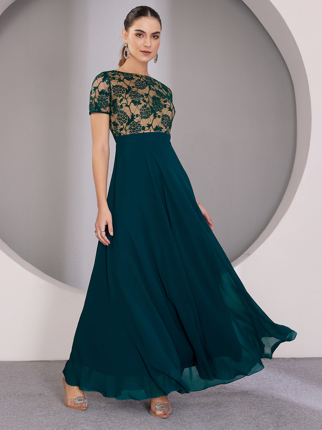 Miss Chase Teal Relaxed Fit dress for Women