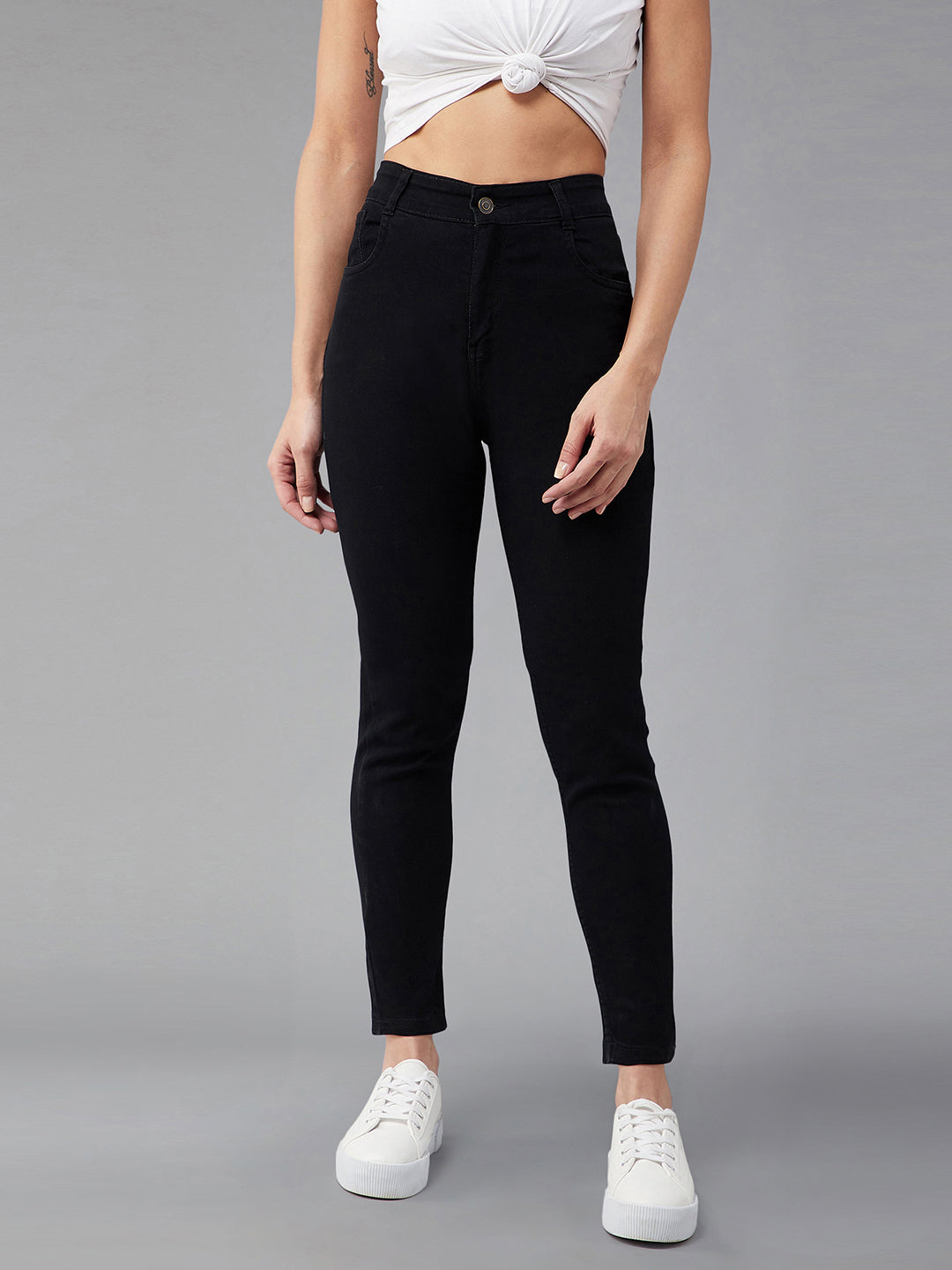 CHASEstretch™ Black Skinny-Fit High-Rise Denim Jeans