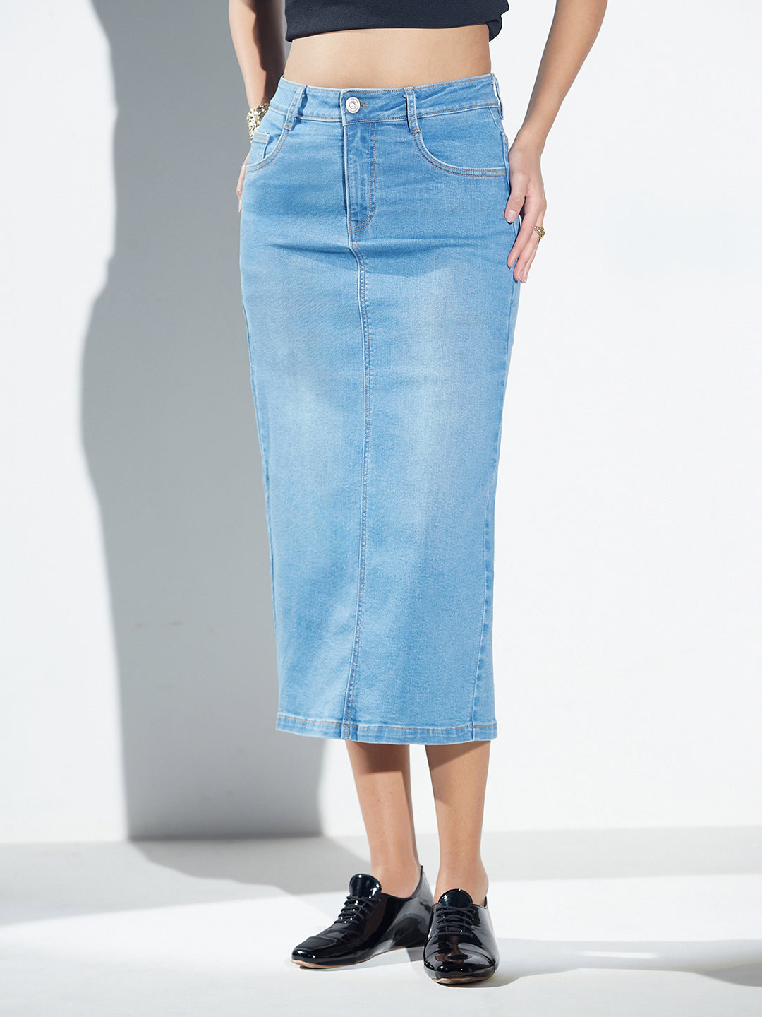 CHASEshape™ Mild Compression Bodycon High-Rise Mid-Blue Denim Jeans