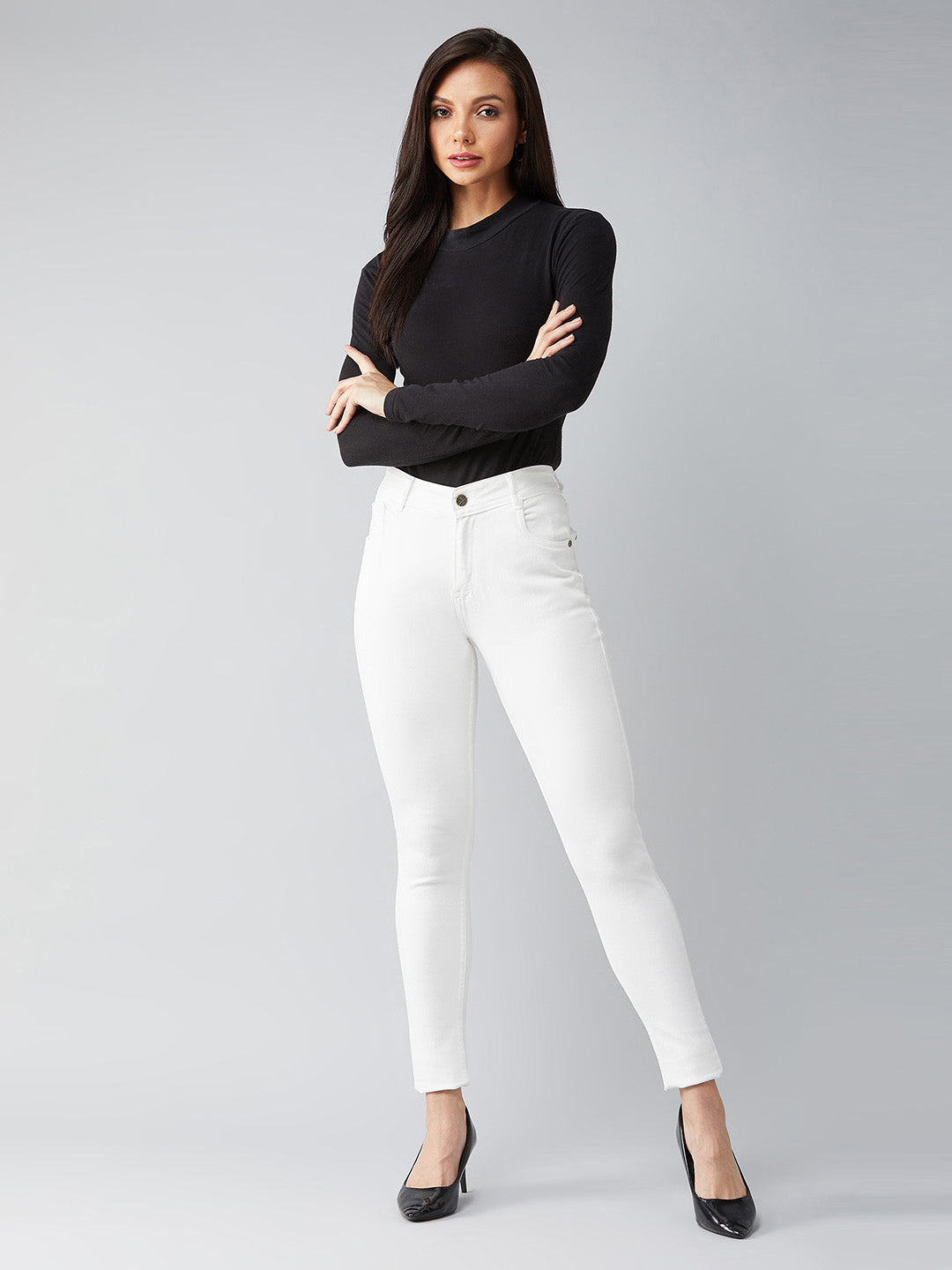 CHASEstretch™ Women's White Skinny High Rise Denim Jeans