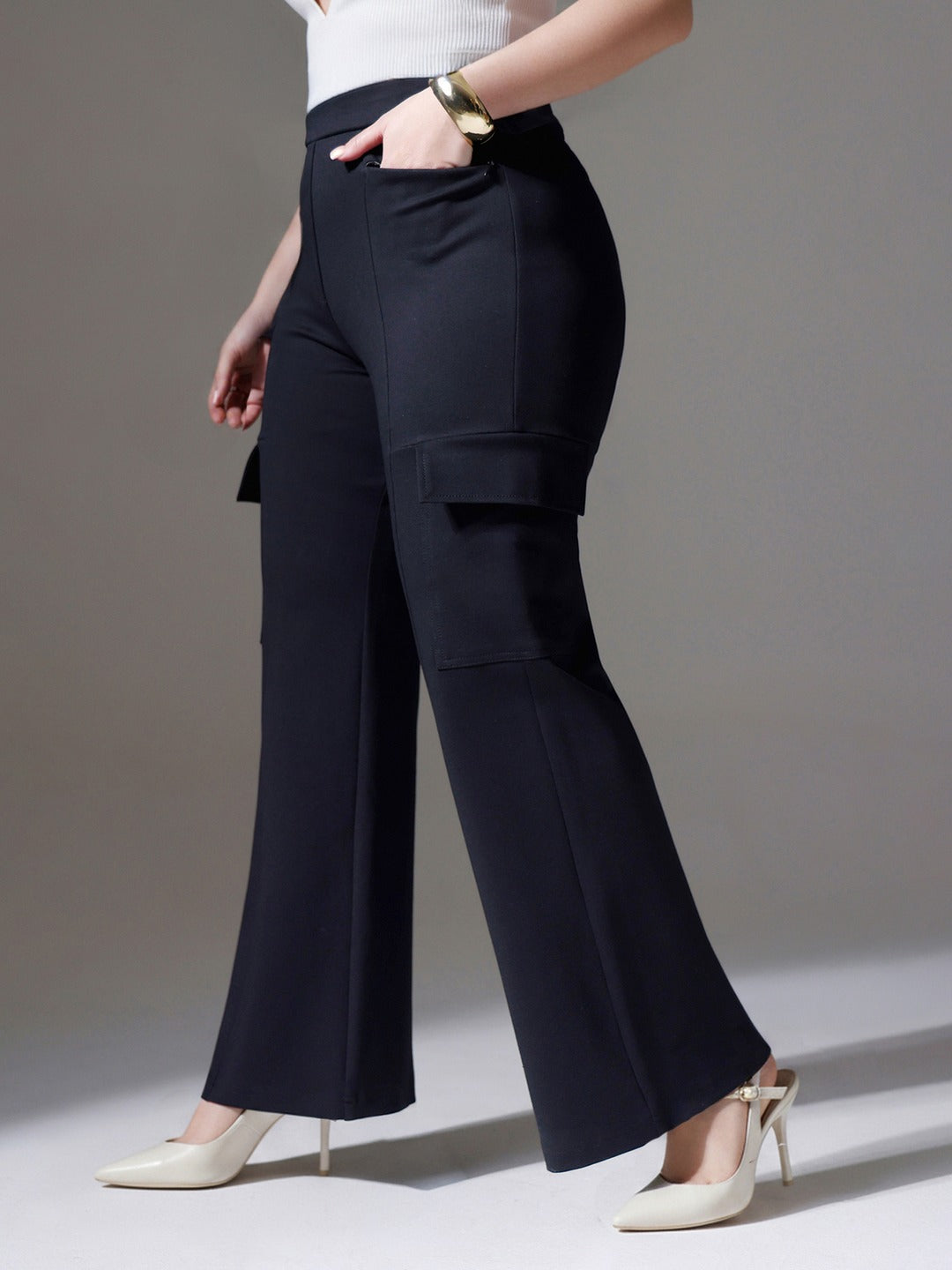 CHASEshape™ Light-Shaping Workwear  Black Cargo Trouser for Women