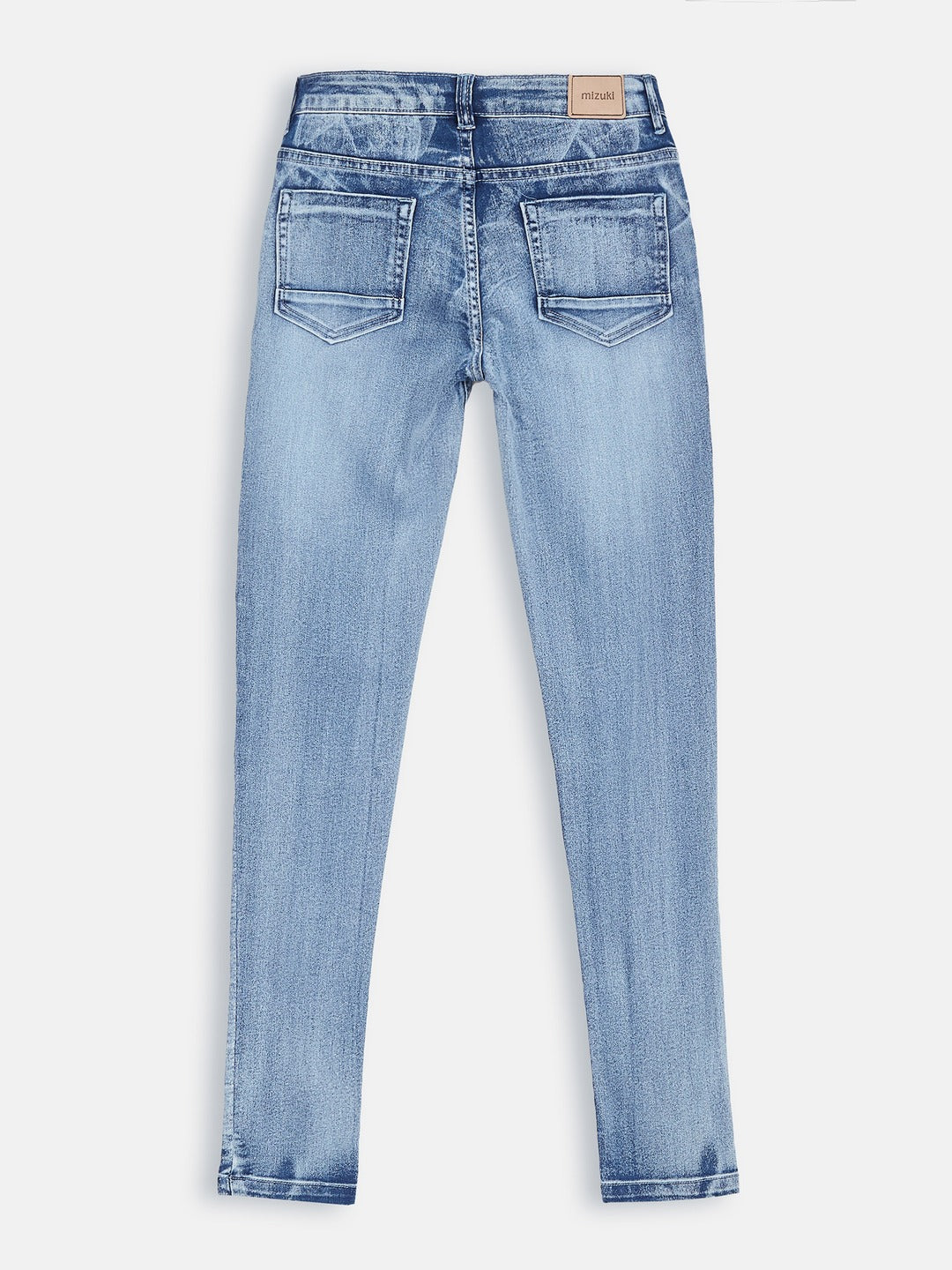 Blue Skinny-Fit High-Rise Clean-Look Regular-Length Stretchable Denim Jeans for Girls/Teenagers