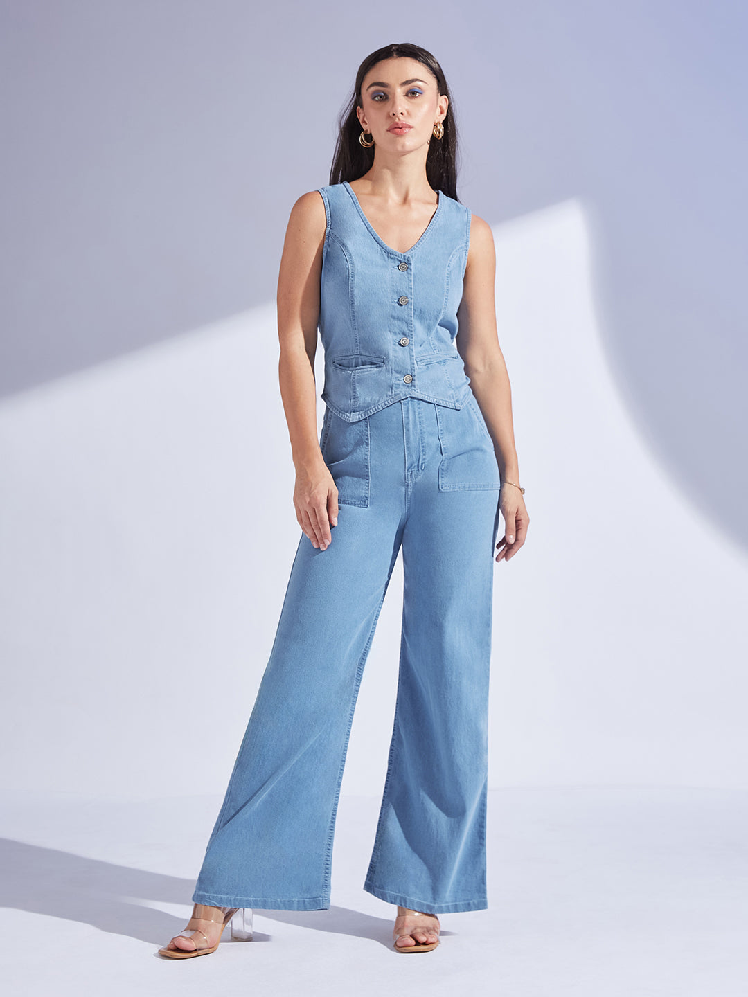 Light Blue co-ord set — Relaxed Fit | Miss Chase