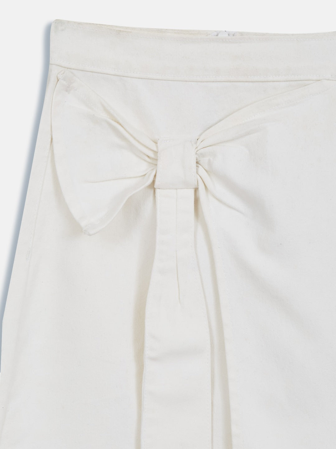 White A-Line Fit High-Rise Clean Look Stretchable Denim Skirts for Girls/Teenagers