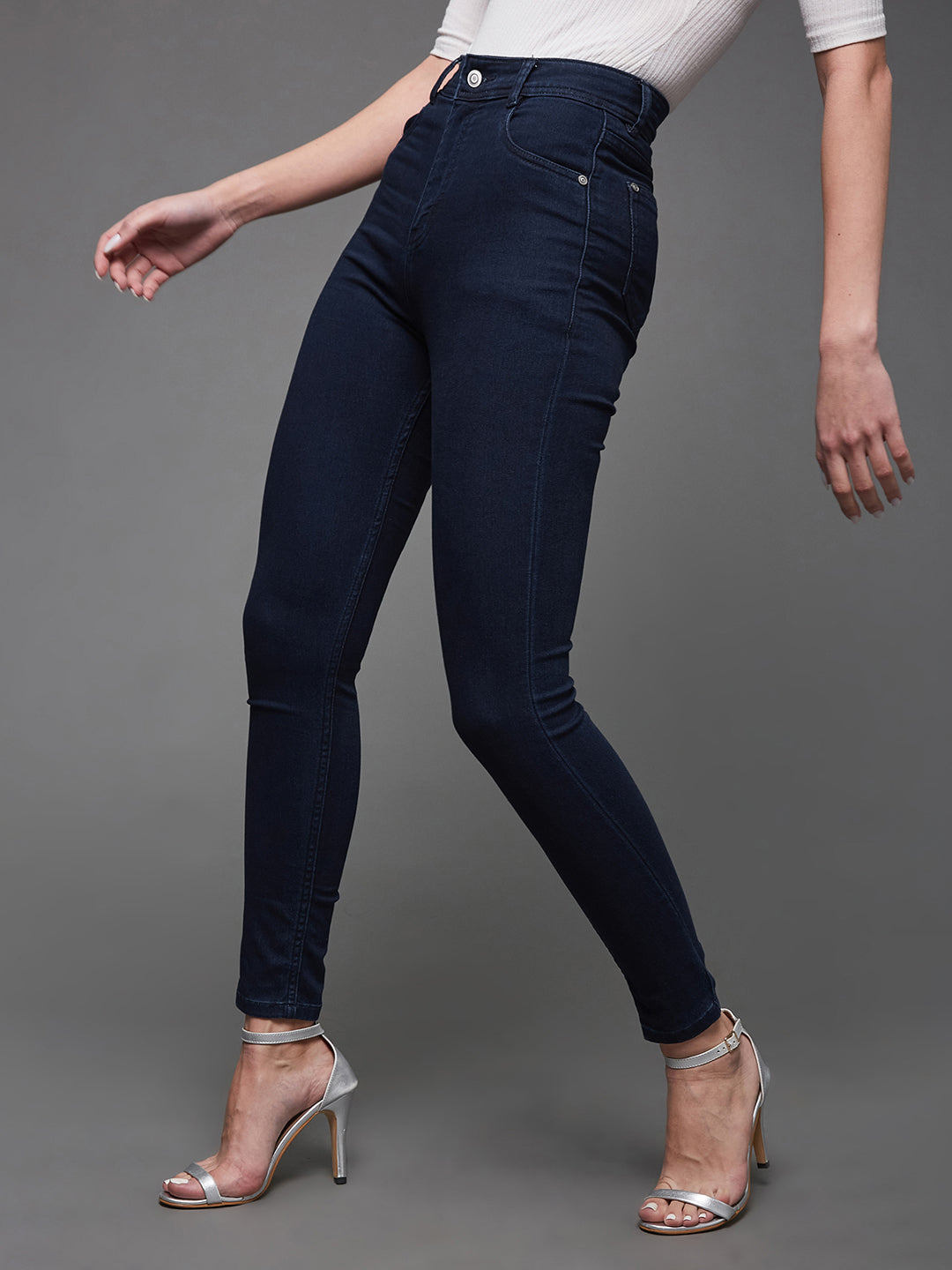 CHASEstretch™ Women's Navy Blue Skinny Fit High Rise Denim Jeans