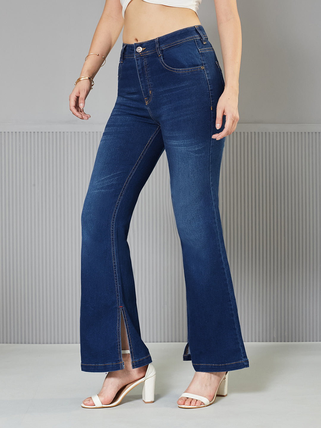 CHASEstretch™ Blue Bootcut Mid-Rise Denim Jeans for Women