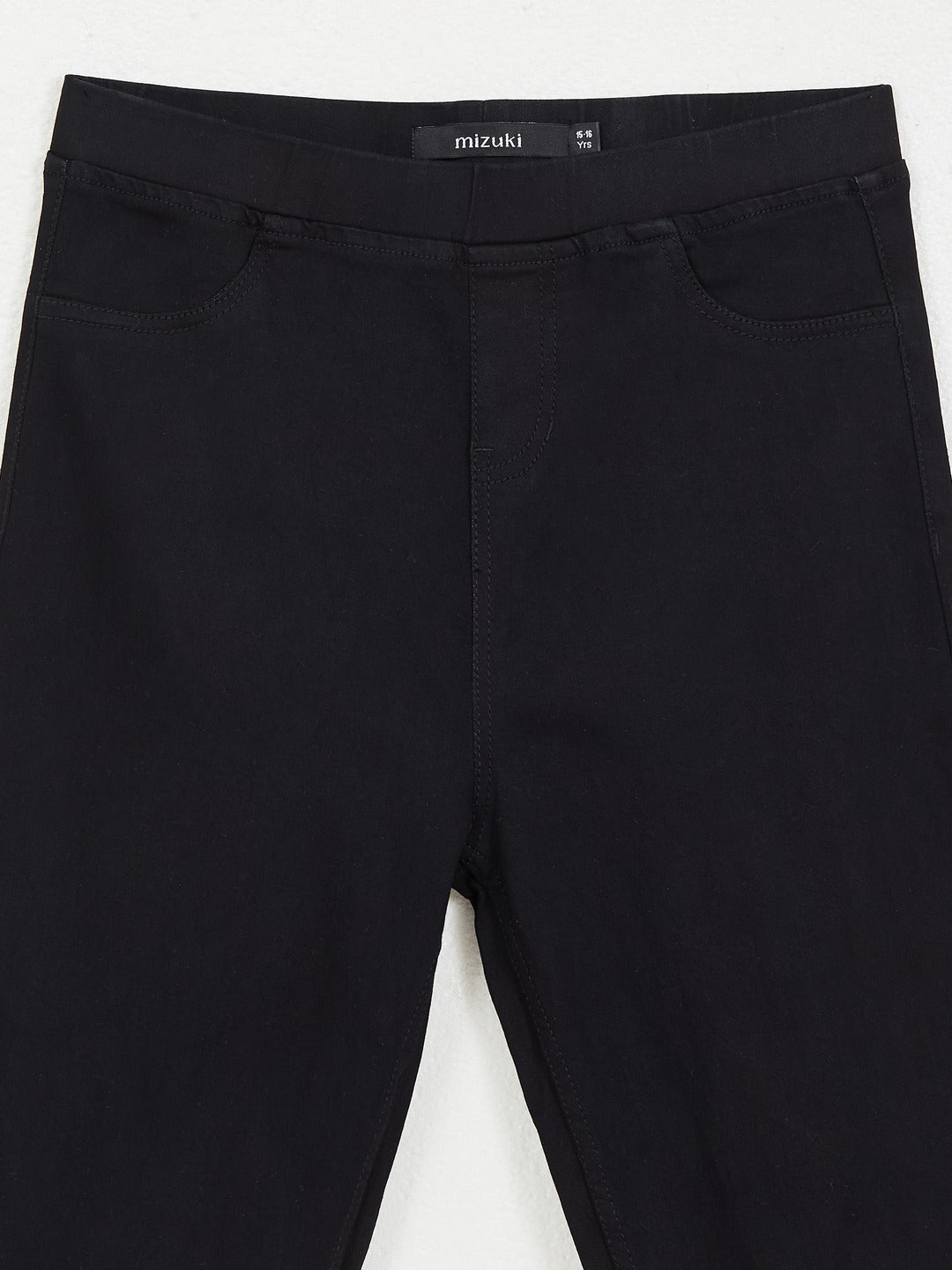 Black Skinny-Fit Denim Jeggings for Girls/Teenagers