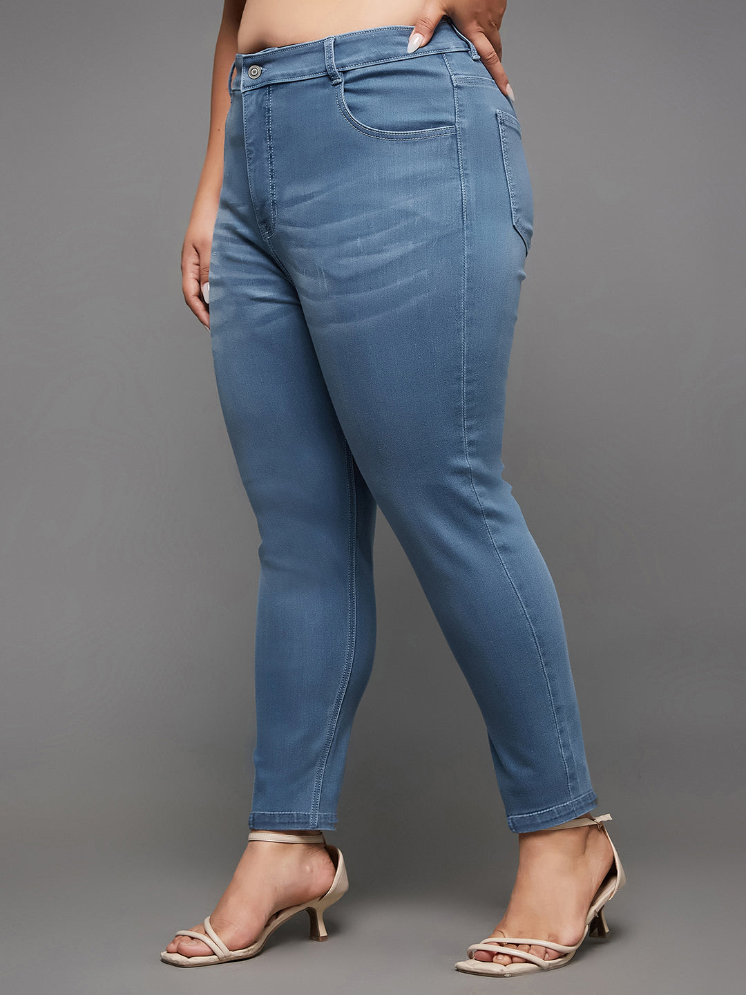 CHASEsupport™ Light Blue Super Skinny High Rise Stretchable Denim Jeans