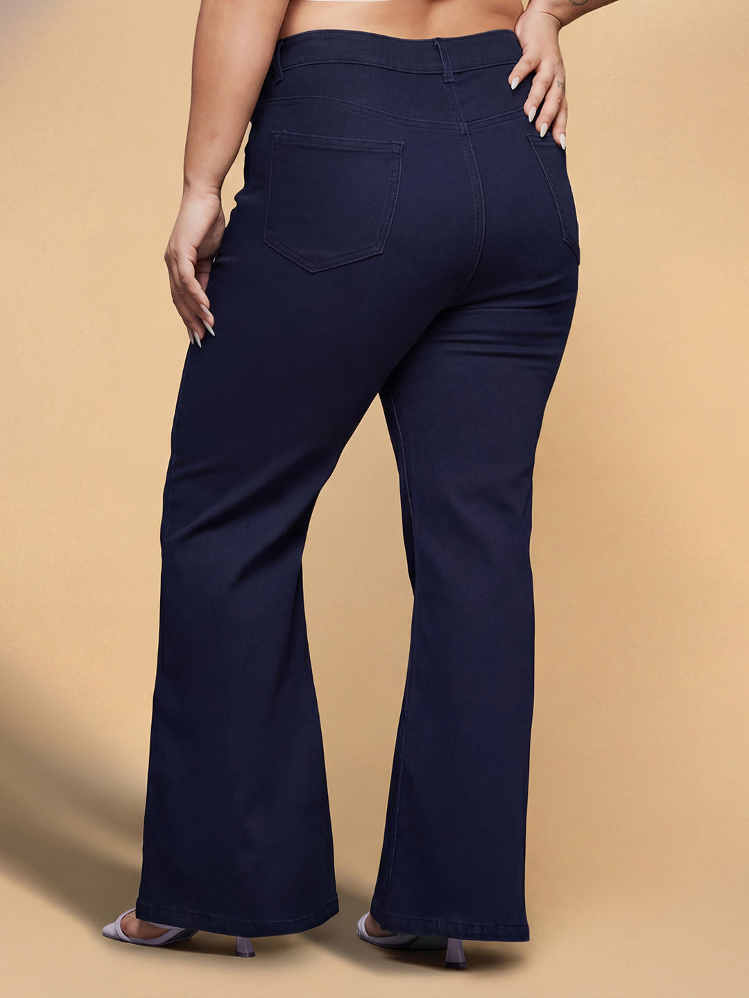 CHASEshape™ Navy Blue Bootcut High Rise Stretchable Denim Jeans for Women