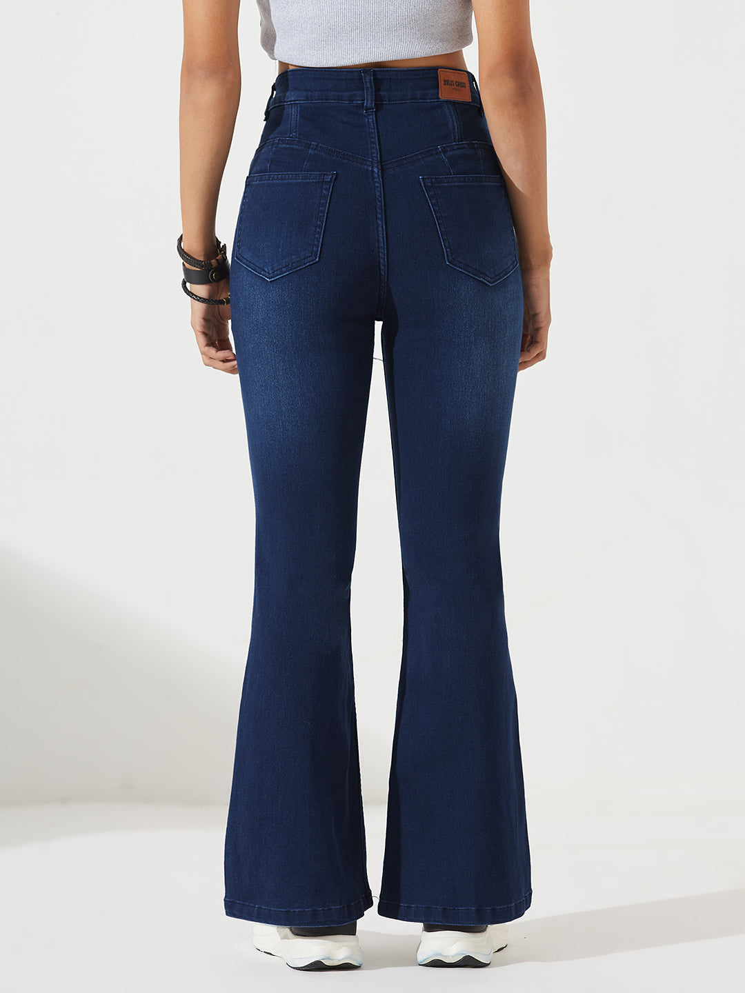 CHASEshape™ Light-Shaping Bootcut High-Rise Navy Blue Denim Jeans with Boning Technology
