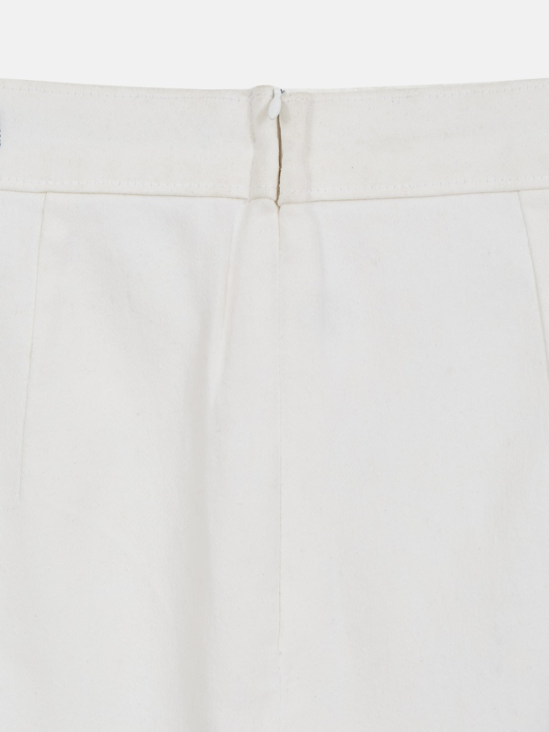 White A-Line Fit High-Rise Clean Look Stretchable Denim Skirts for Girls/Teenagers