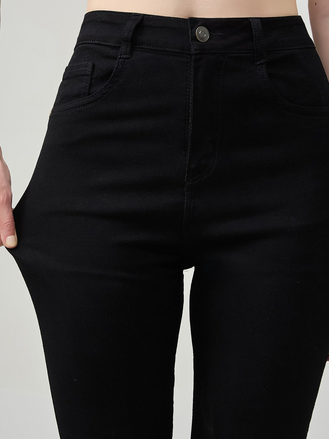 Black Skinny Fit high-rise Stretchable Denim Jeans for Women
