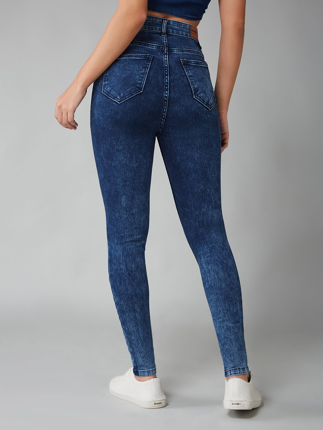 Women's Blue Skinny-Fit High-Rise Stretchable Denim Jeans