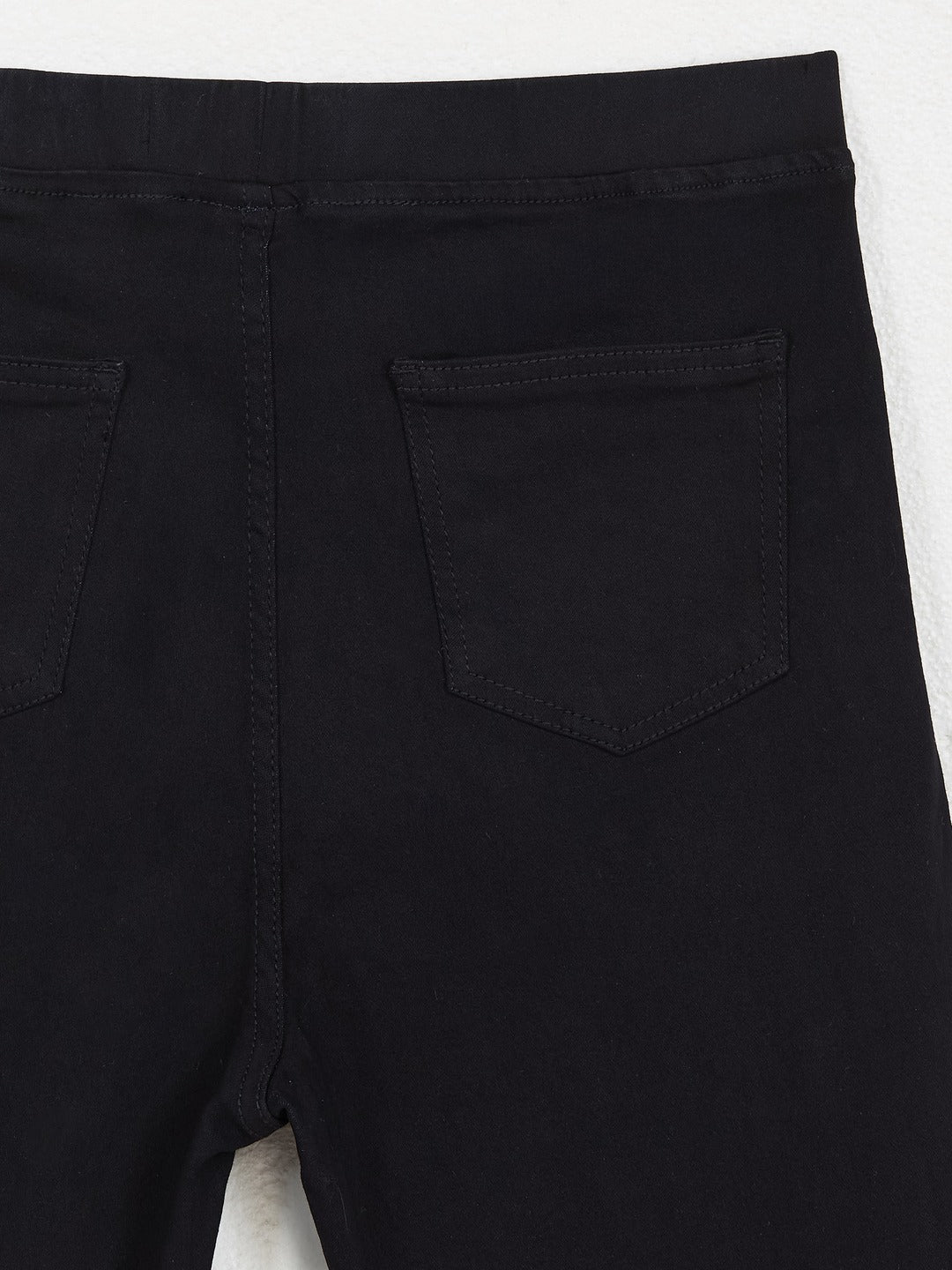 Black Skinny-Fit Denim Jeggings for Girls/Teenagers