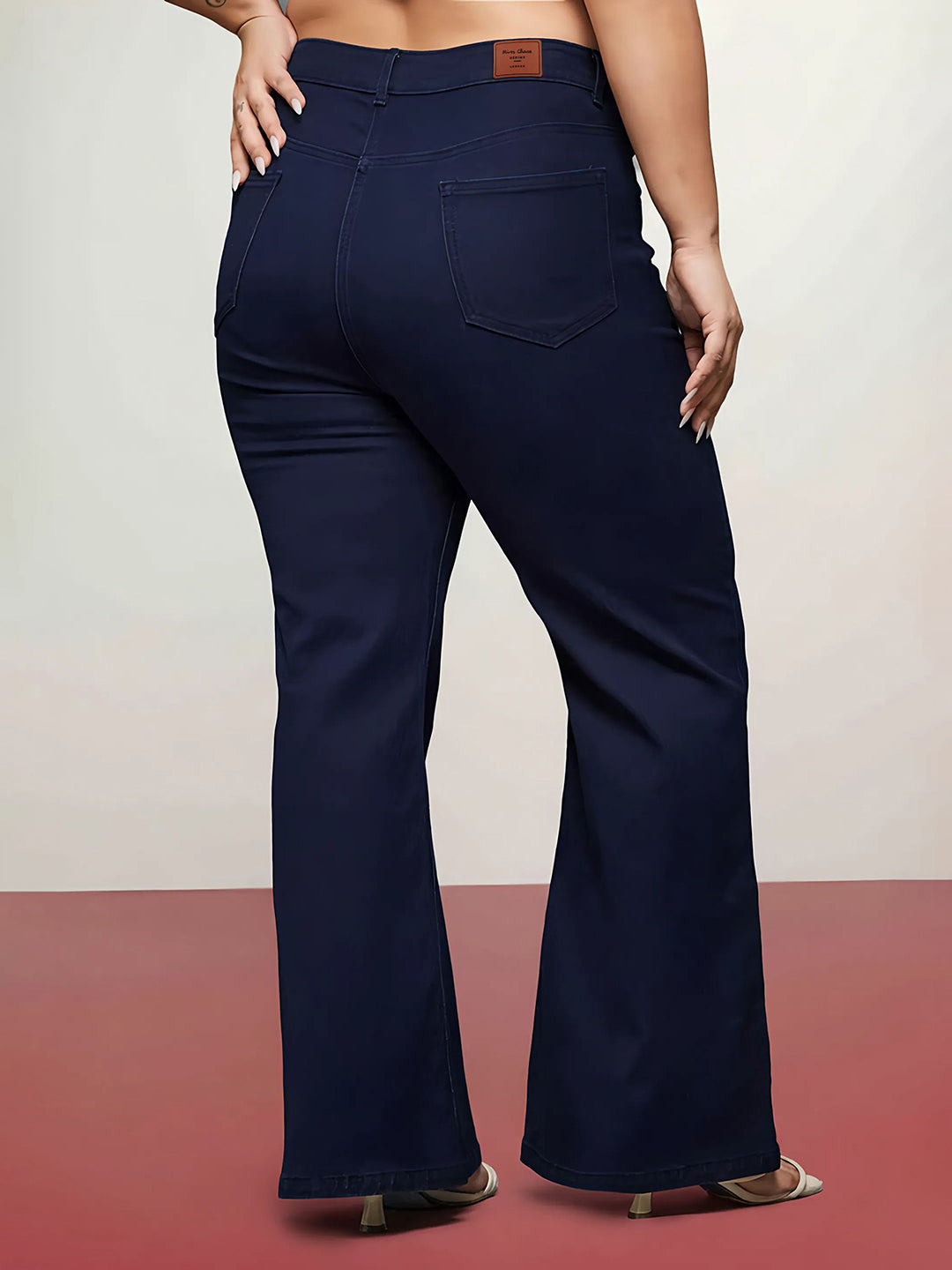 CHASEshape™ Navy Blue Bootcut High Rise Stretchable Denim Jeans for Women