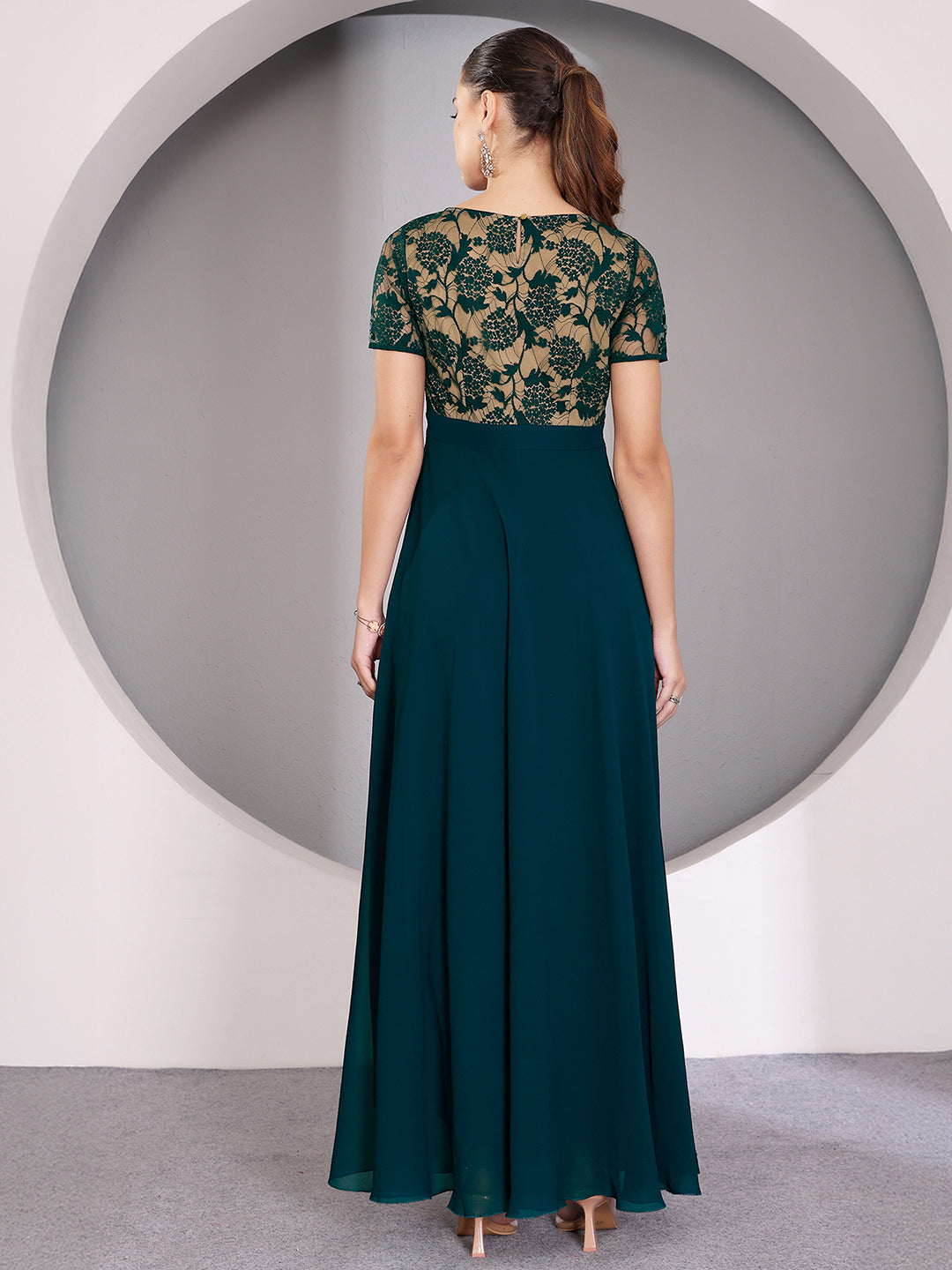 Women's Miss Chase Teal dress — Relaxed Fit
