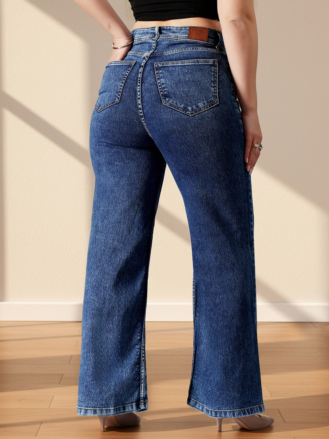 CHASEshape™ Navy Blue Bootcut High Rise Stretchable Denim Shaping Jeans for Women