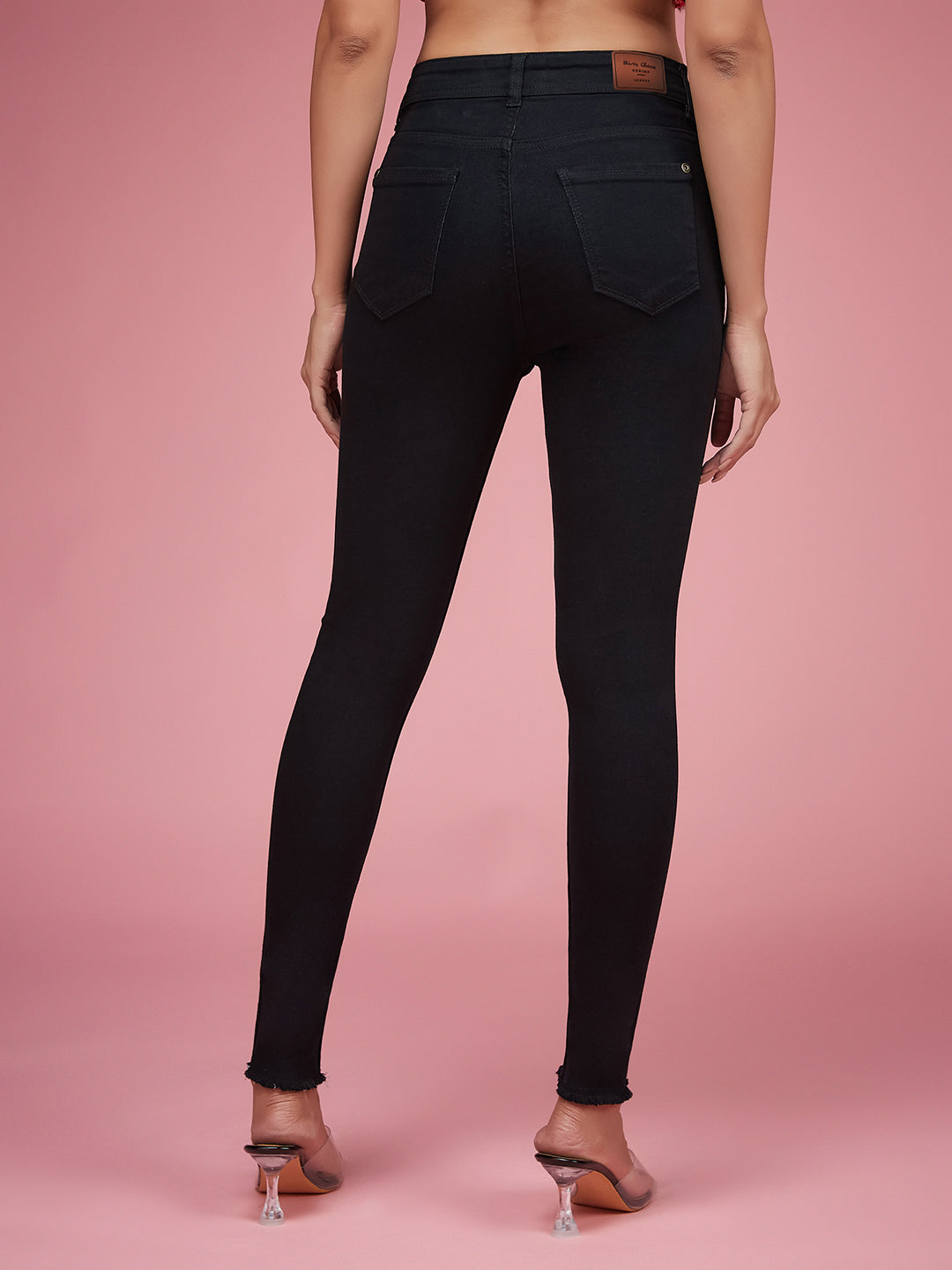 Women's Black Slim Fit High Rise Denim Jeans