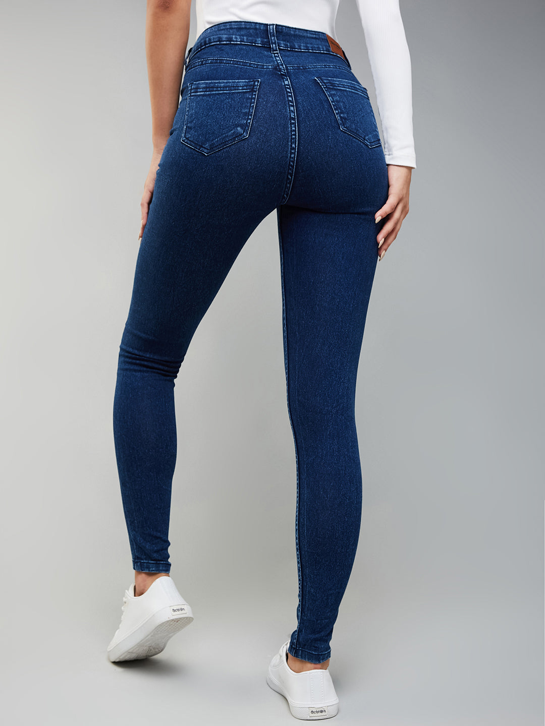 CHASEstretch™ Women's Blue Skinny Fit High Rise Cropped Denim Jeans