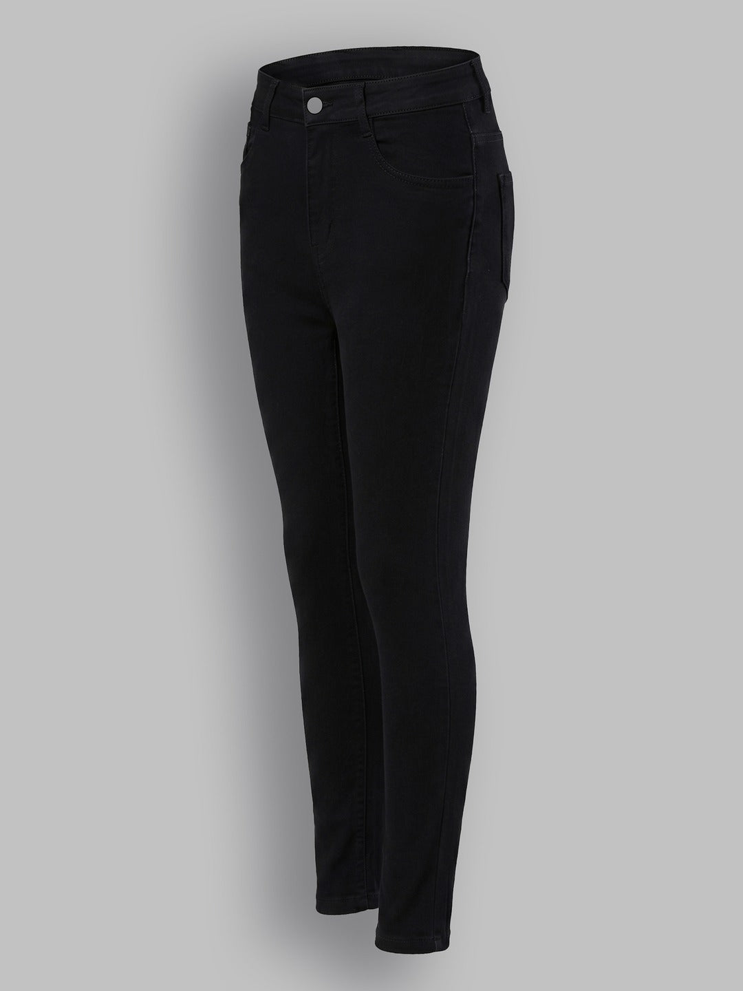 Black Skinny High Rise Stretchable Denim Jeans for Women